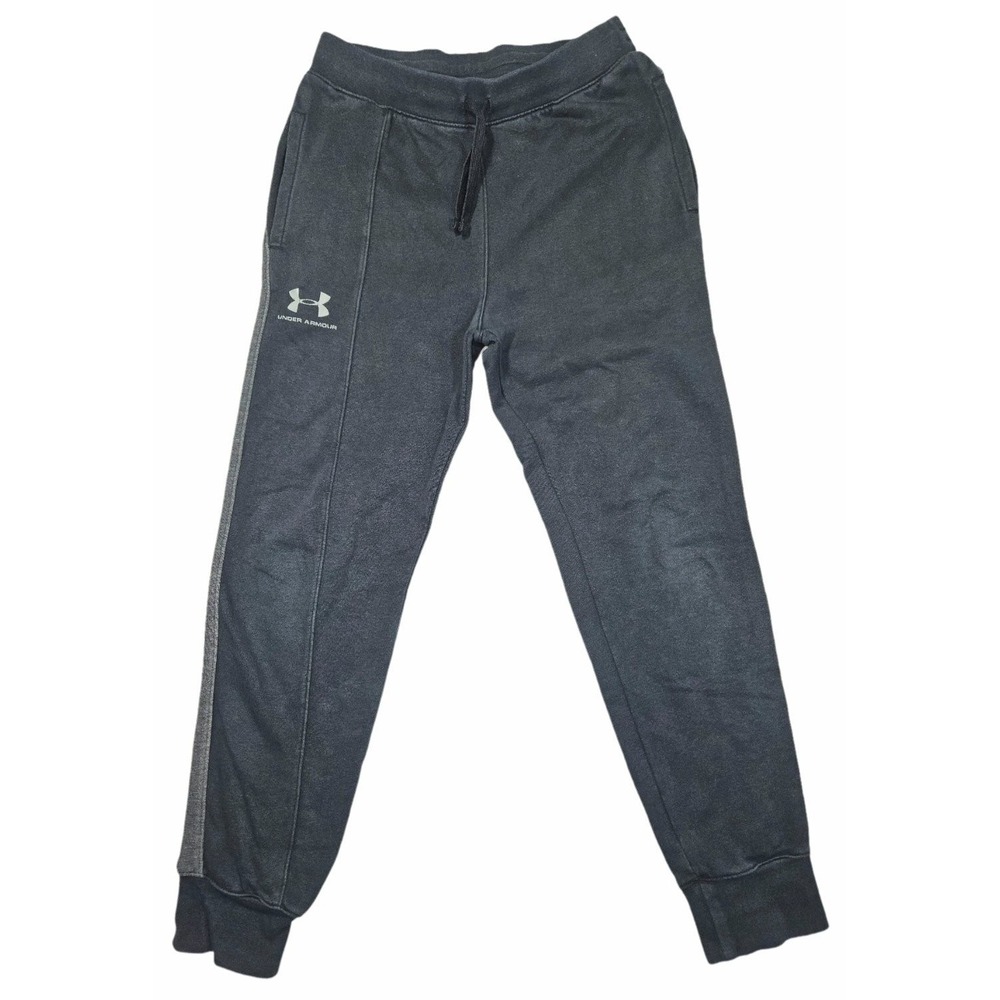Under Armour Youth Large ColdGear Fitted Fleece Jogger Sweatpants Charcoal Black